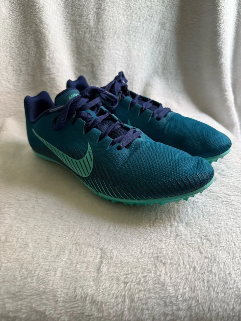 Nike Men’s‎ Teal and Navy Track No Spikes 12 AH1020-300
